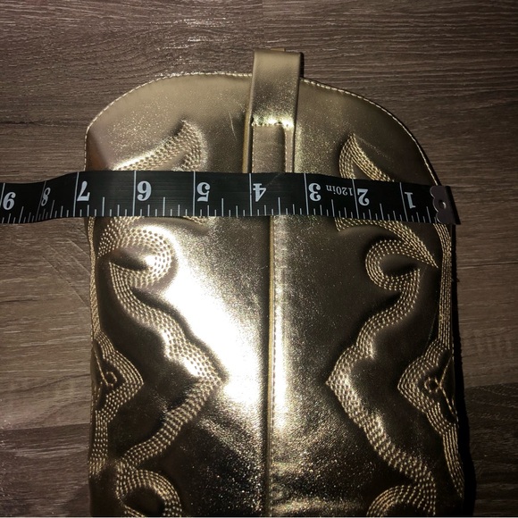 Top Moda Elk Gold Wester Cowgirl Full Zipper Calf Boots New - Picture 10 of 11